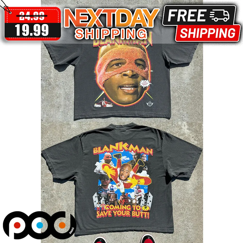 Blankman Coming To Save Your Butt Black History Month Vintage Shirt