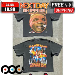 Blankman Coming To Save Your Butt Black History Month Vintage Shirt