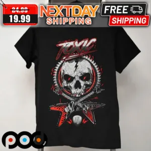 Skull Toxic Guitar Rock Shirt