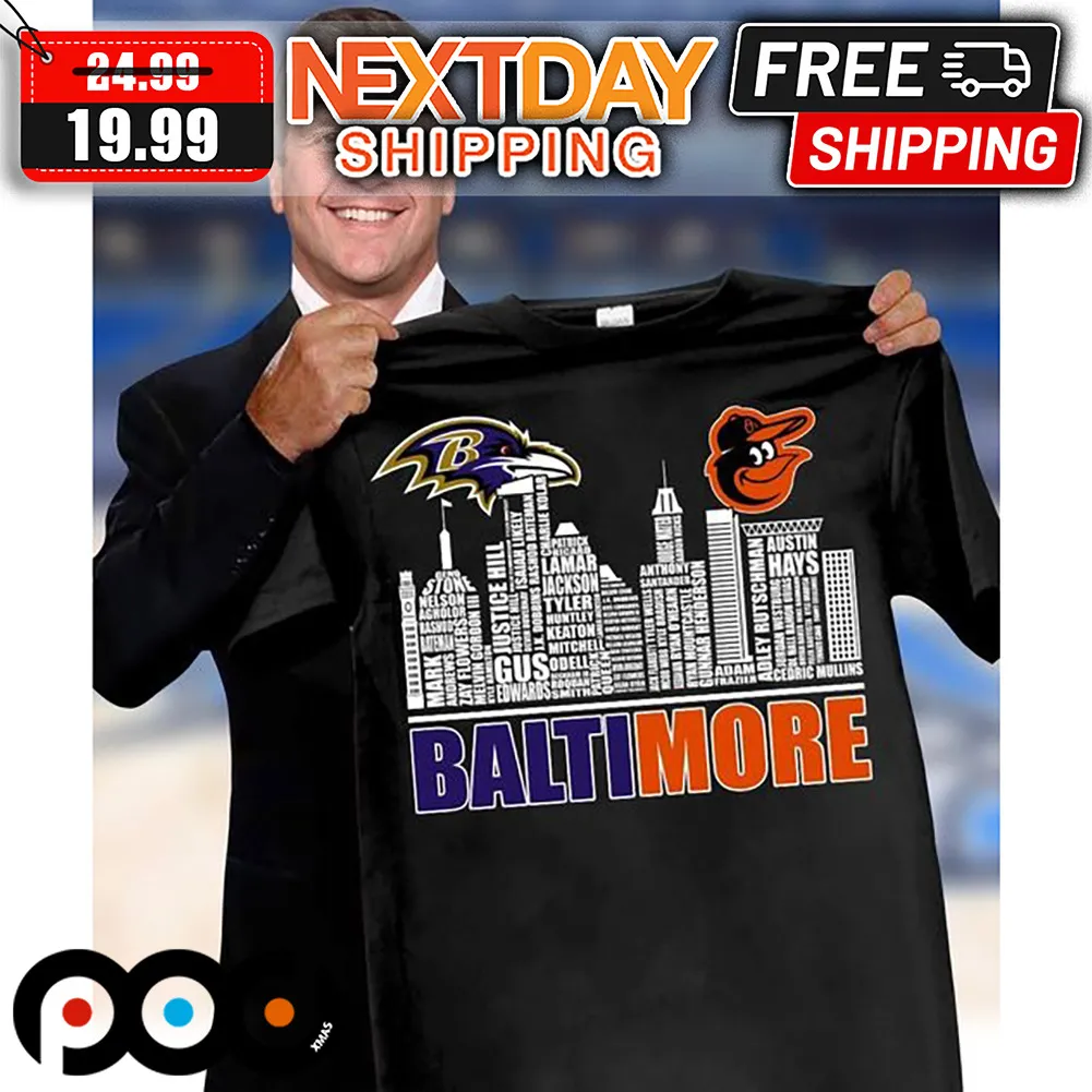 Baltimore Ravens And Baltimore Orioles Baseball Baltimore City Shirt