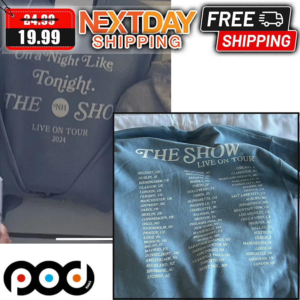 Niall Horan On A Night Like Tonight The Show Live On Tour 2024 Shirt