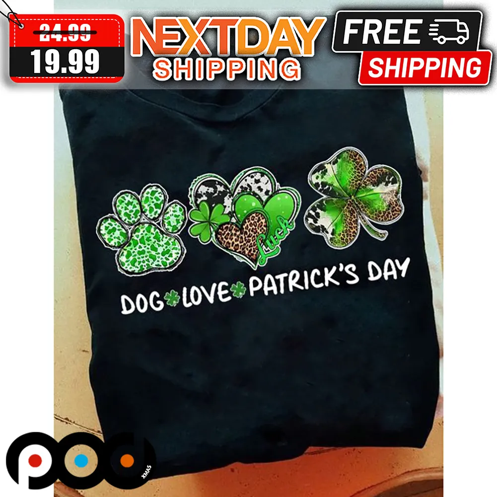 Dog Love Patrick's Day Clover Shirt