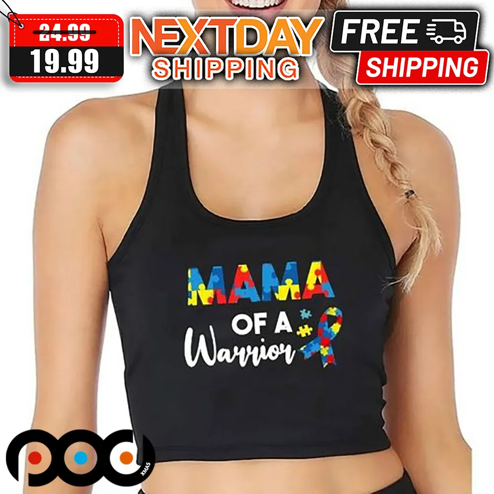 Mama Puzzle Warrior April Autism Awareness Shirt