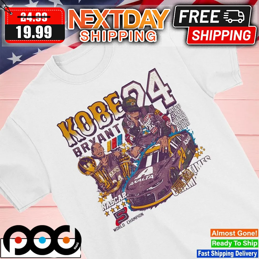 Kobe Bryant 24 Los Angeles Lakers Nascar World Champion Shirt