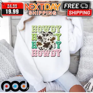 Cowboy Leopard Clover Howdy St. Patrick's Day Shirt