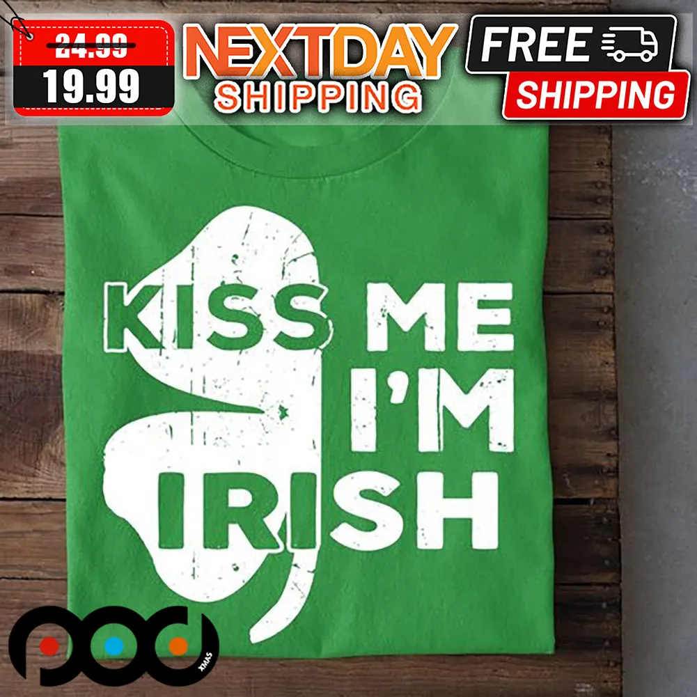 Four Leaf Clover Kiss Me I'm Irish St Patrick Day Shirt