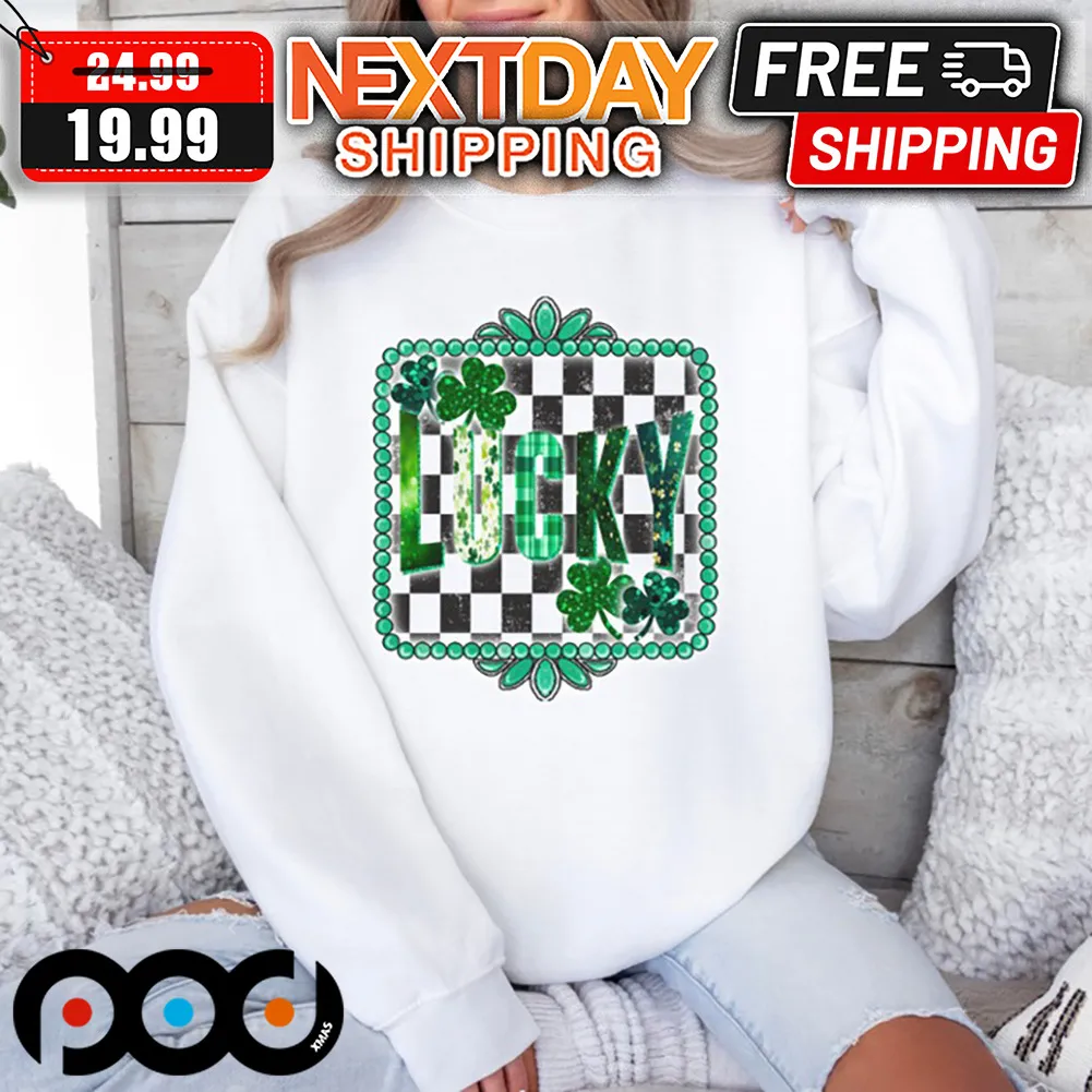 St Patrick Day Lucky Western Buckle Shirt