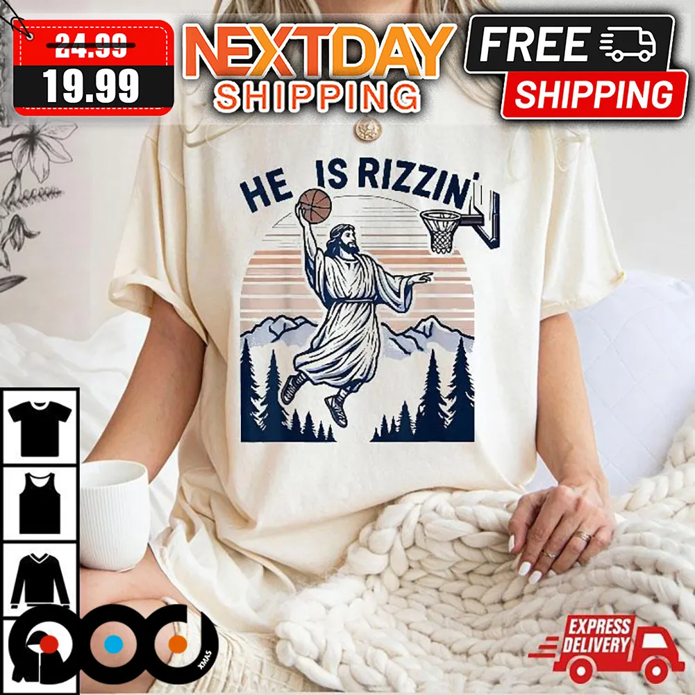 Christian Playing Basketball He Is Rizzin Shirt