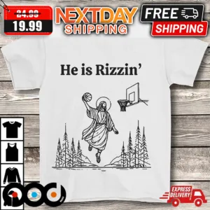 He Is Rizzin Jesus Playing Basketball Easter Shirt