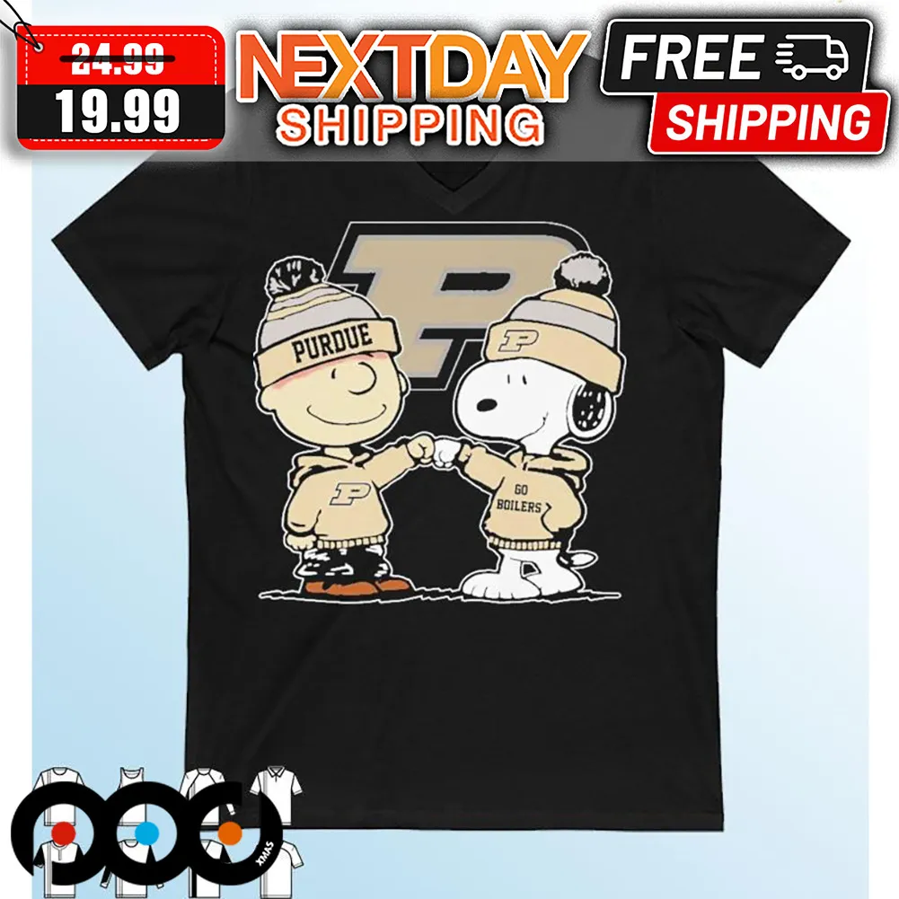 Snoopy And Charlie Brown Purdue Go Boiler Basketball Shirt