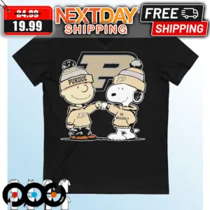 Snoopy And Charlie Brown Purdue Go Boiler Basketball Shirt