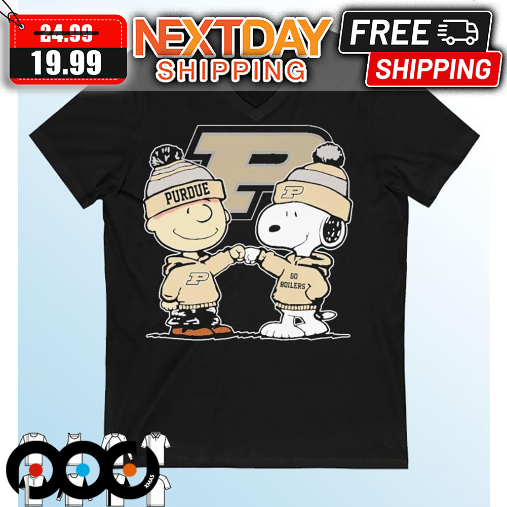 Snoopy And Charlie Brown Purdue Go Boiler Basketball Shirt