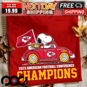 Snoopy Kansas City Chiefs 2023 American Football Conference Champions Shirt