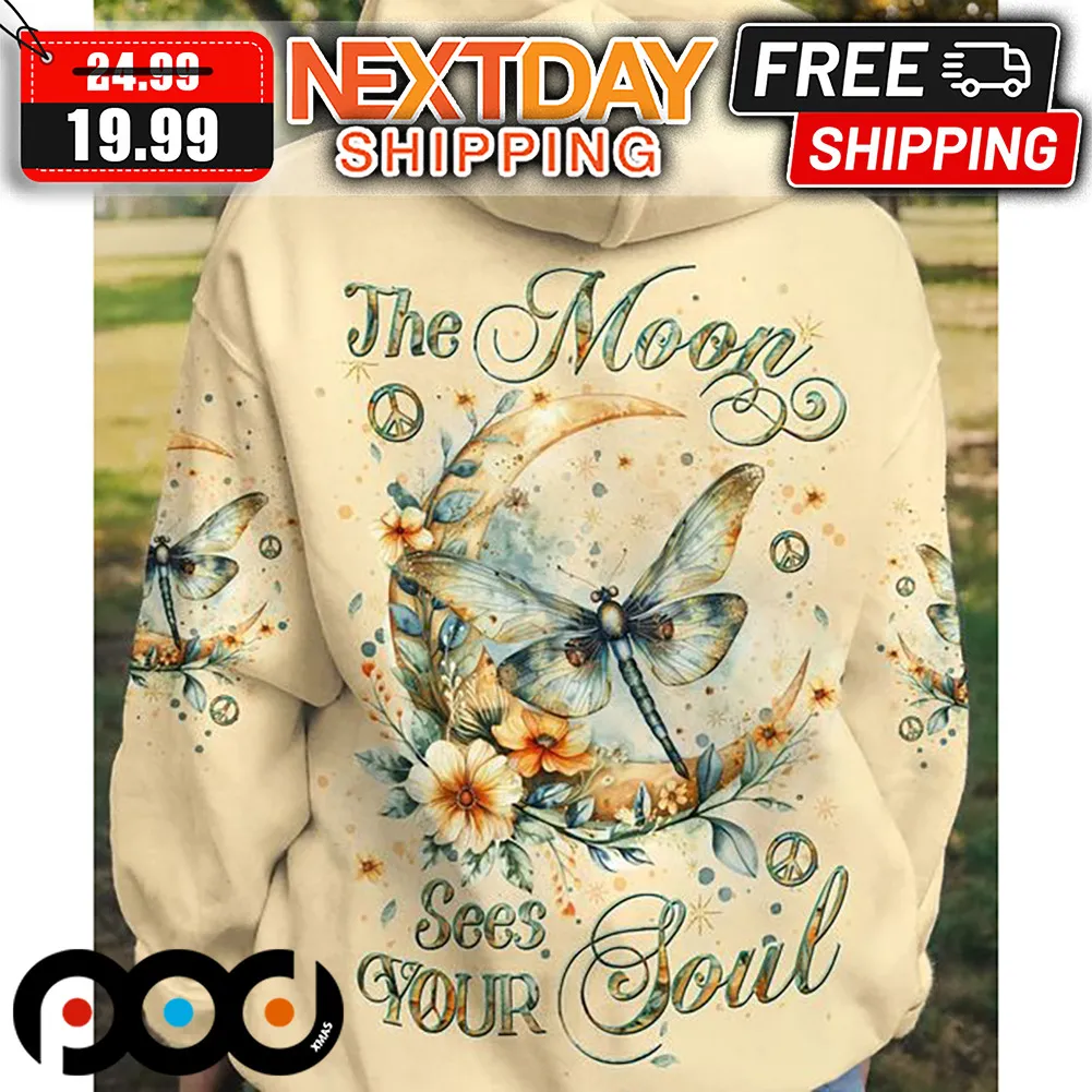 The Moon Sees Your Soul Dragonfly Shirt