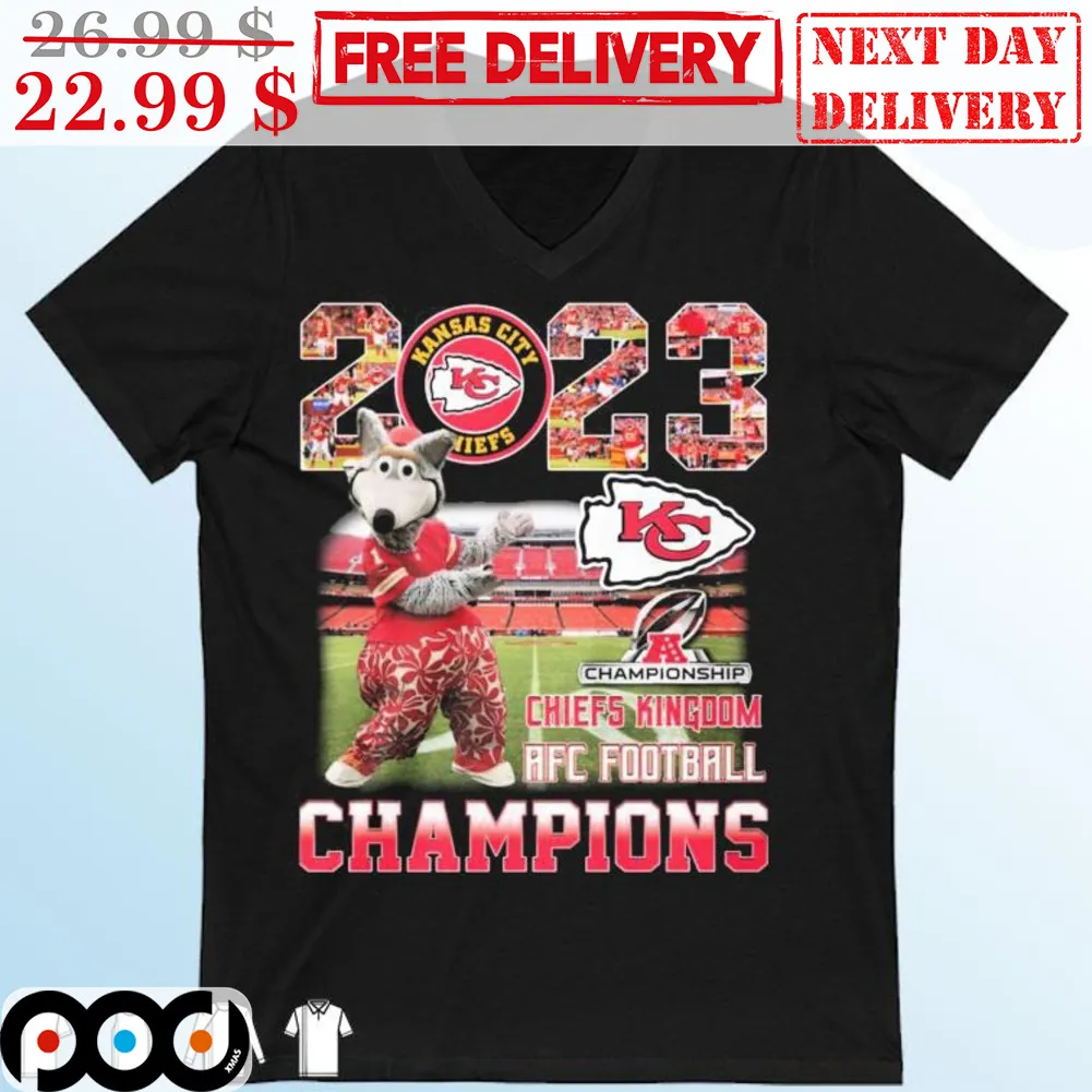 Mascot 2023 Kansas City Chiefs Championship Chiefs Kingdom AFC Football Champions NFL Super Bowl 2024 Shirt