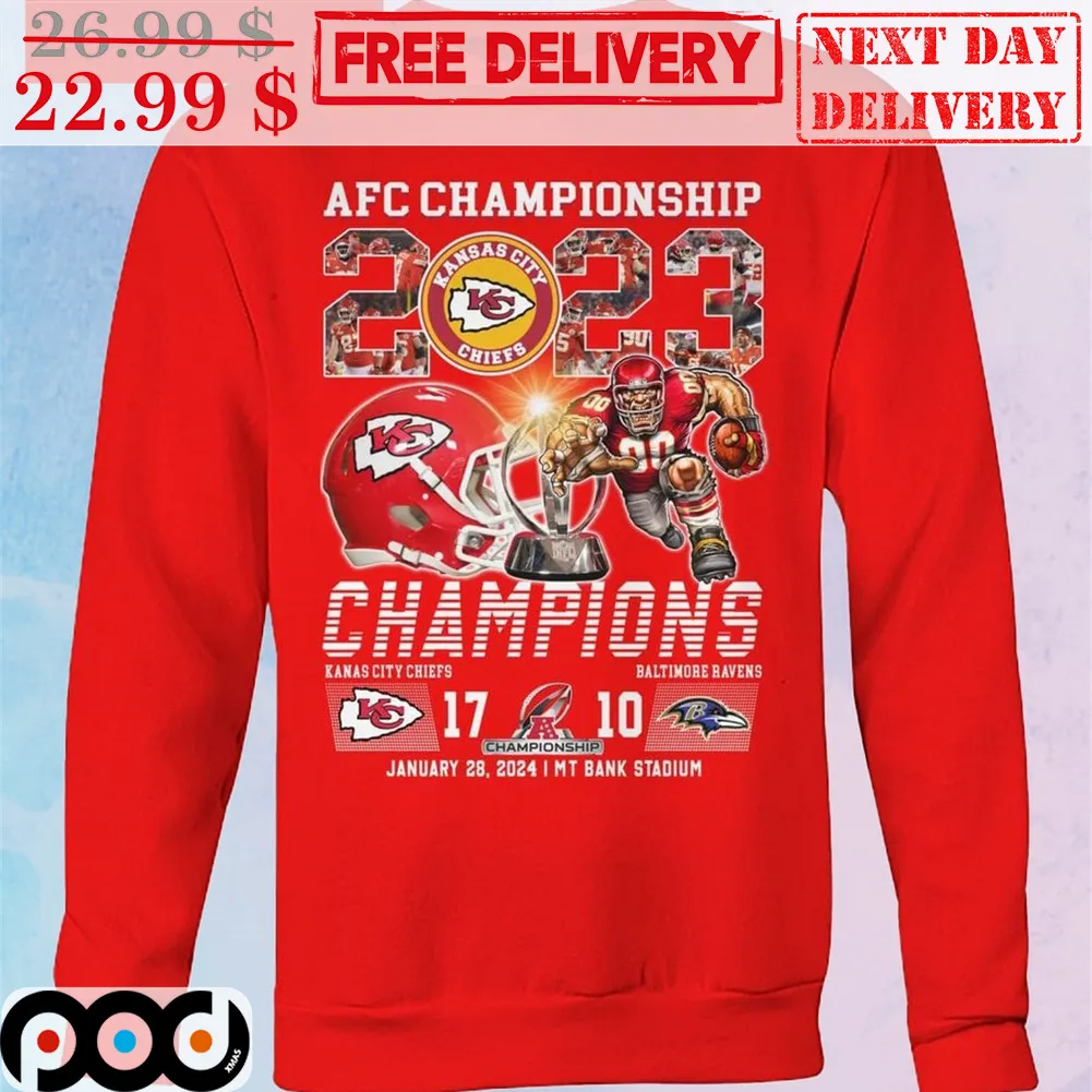 Mascot AFC Championship 2023 Kansas City Chiefs Champions NFL Shirt
