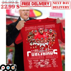 Kansas City Chiefs 2023 AFC Champions Signature Shirt