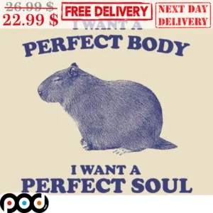 Capybara I Want A Perfect Body I Want A Perfect Soul Shirt