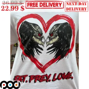 Aliens Predator Eat Prey Love Valentine's Day Shirt