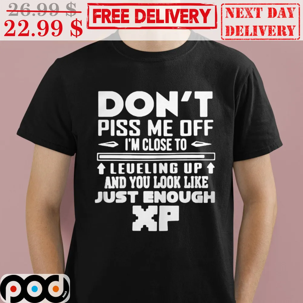 Don't Piss Me Off I'm Close To Leueling Up And You Look Like Just Enough Shirt
