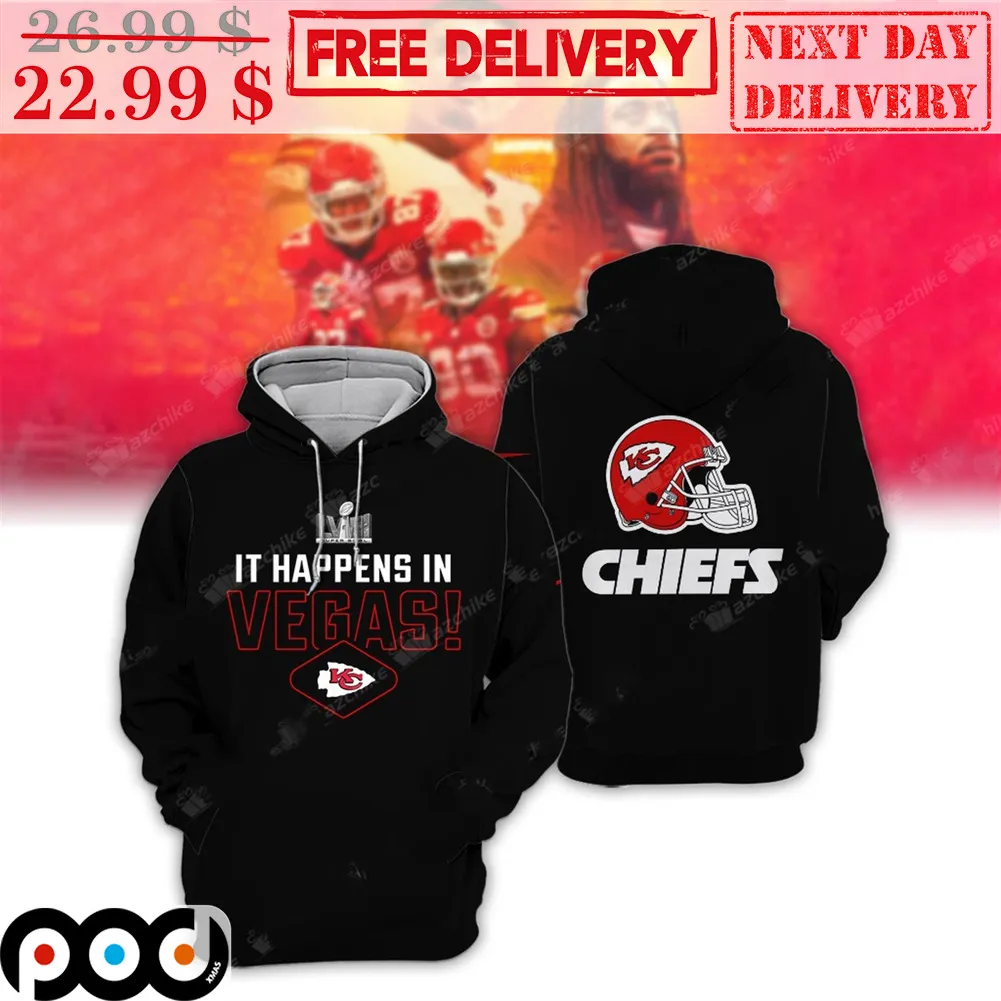 Kansas City Chiefs It Happens In Vegas NFL Super Bowl 2024 Shirt
