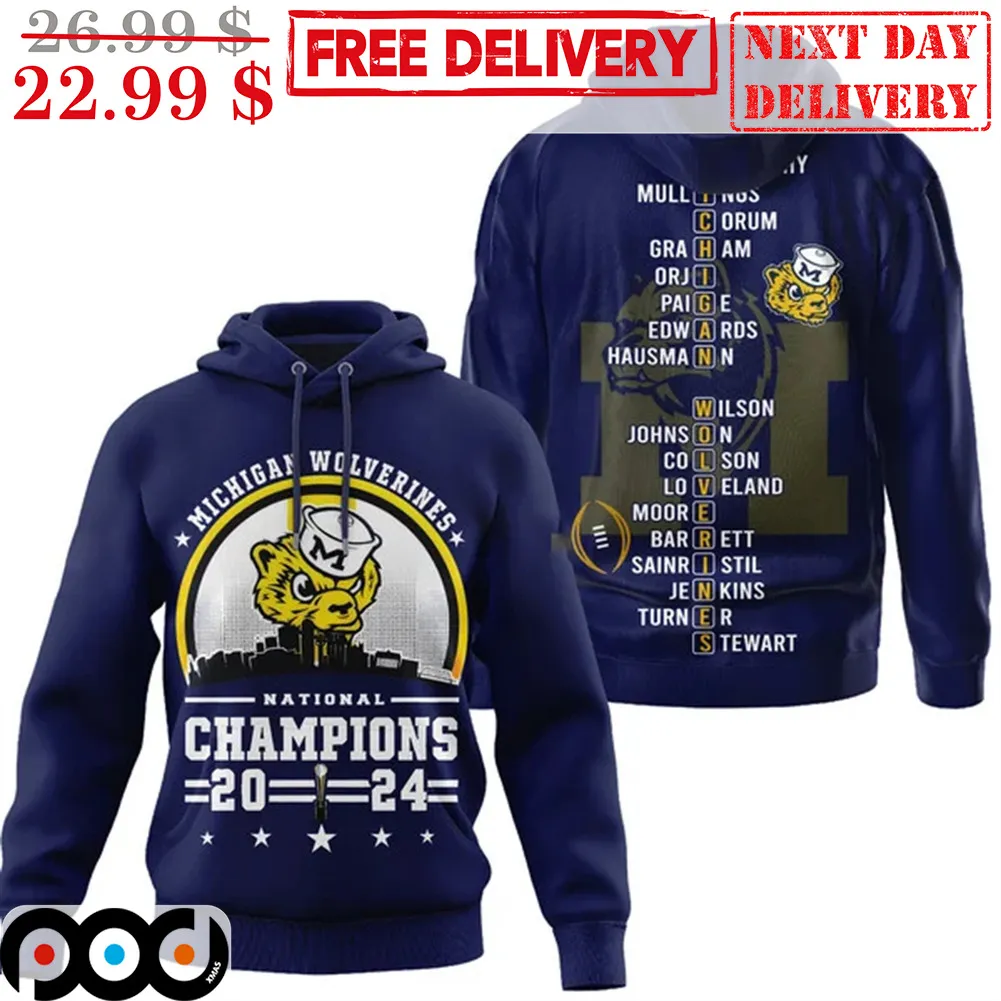 Michigan Wolverines National Champions 2024 Team NFL Shirt