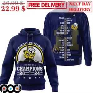 Michigan Wolverines National Champions 2024 Team NFL Shirt