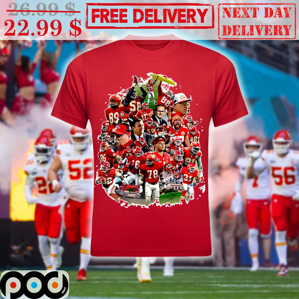 Kansas City Chiefs Team Champions NFL Signature Super Bowl 2024 Shirt