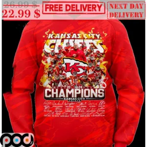 Kansas City Chiefs Champions 2024 Signature Team NFL Shirt