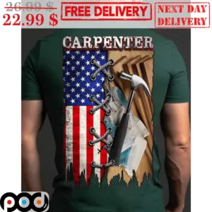 Proud Carpenter American Flag Shirt