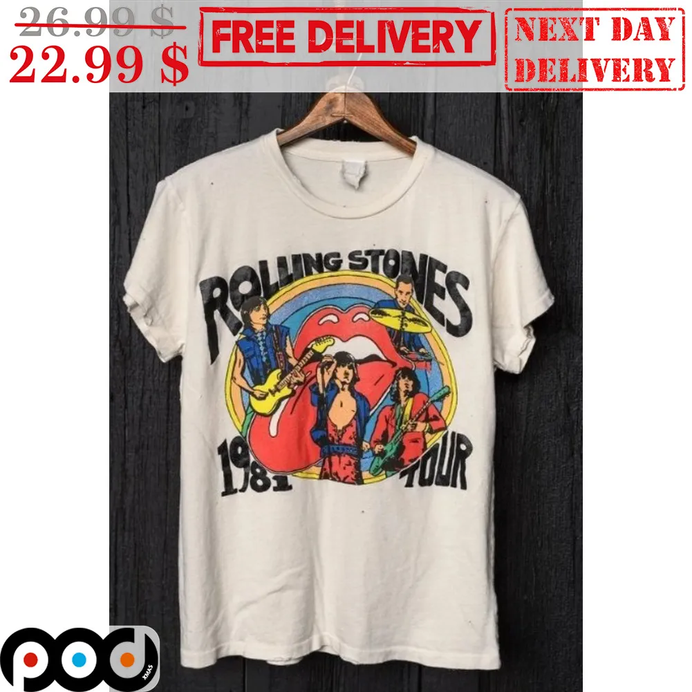 Rolling Stones 1981 Tour Band Shirt