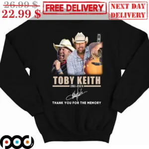 Toby Keith 1961 2024 Signature Thank You For The Memory Shirt