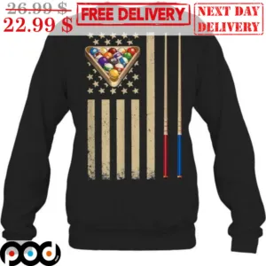 Billiard American Flag Pool Shirt