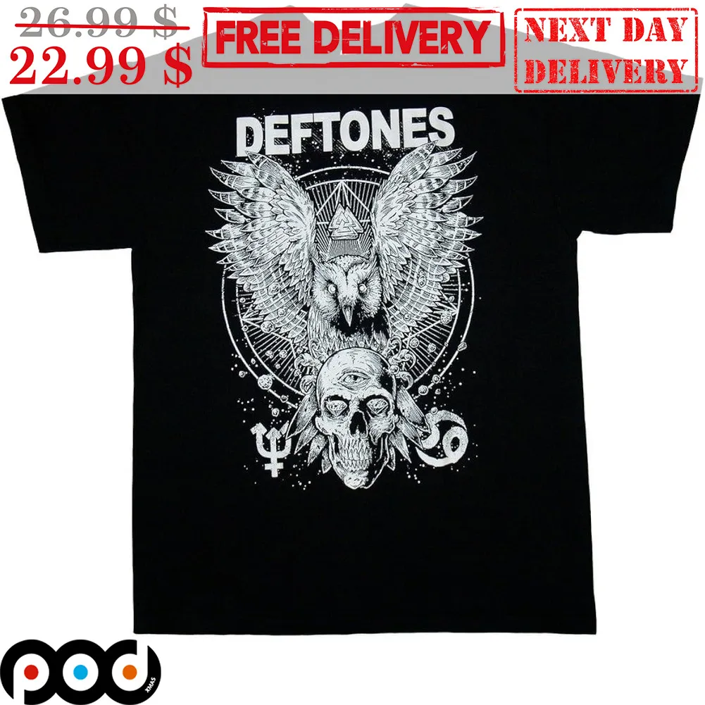 Deftones Owl And Skull Shirt