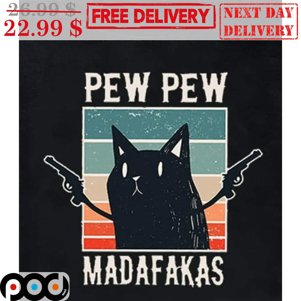 Cat Pew Pew Madafakas Vintage Shirt