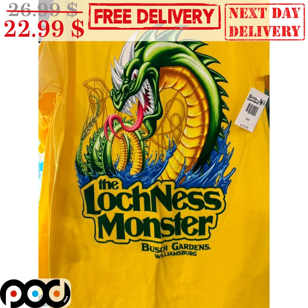 The Lochness Monster Busch Gardens Williamsburg Shirt