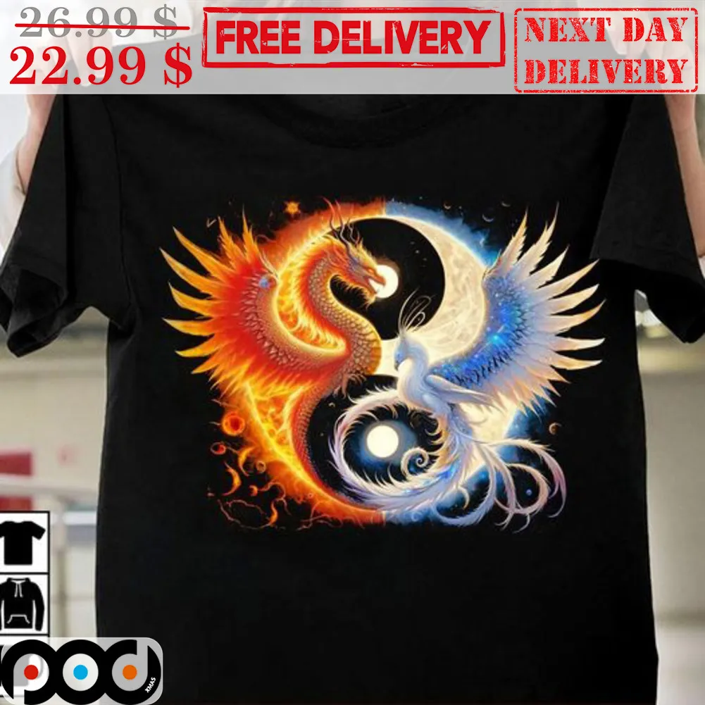 Dragon and Phoenix Moon Sun Shirt