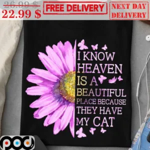 I Know Heaven Is A Beautiful Place Because They Have My Cat Shirt