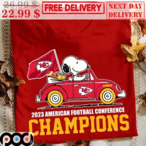 Snoopy And Woodstock 2023 American Football Conference Champions Shirt