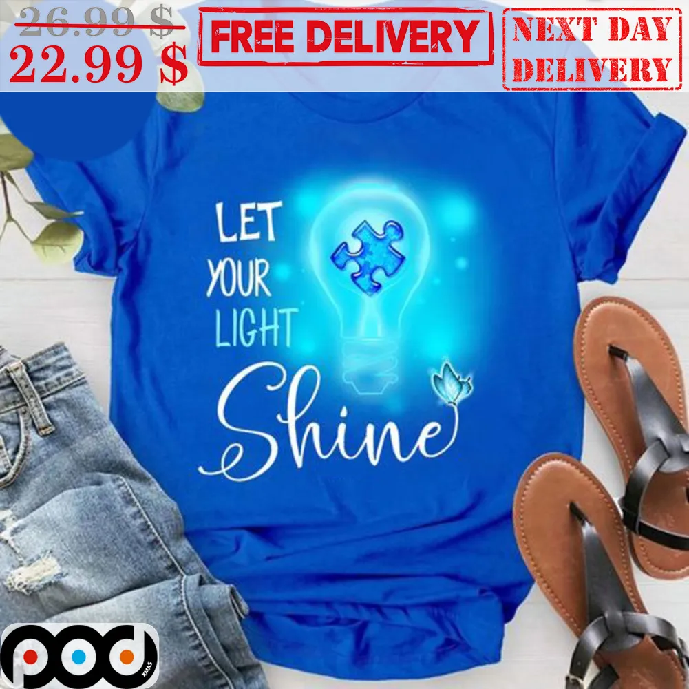 Let Your Light Shine Autism Shirt