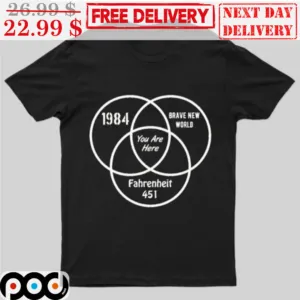 Custom 1984 Brave Nerw World Fahrenheit 451 You Are Here Shirt