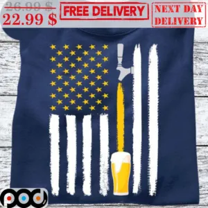 Beer American Flag Shirt