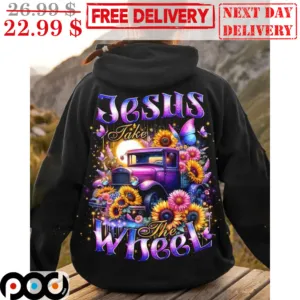Jesus Take The Wheel Sunflower Truck Shirt