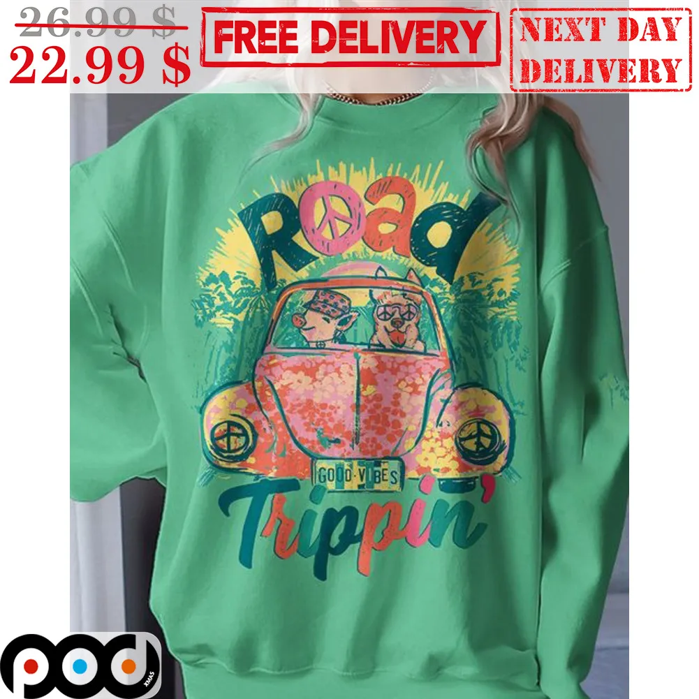 Pig Car Road Good Vibes Trippin' Shirt