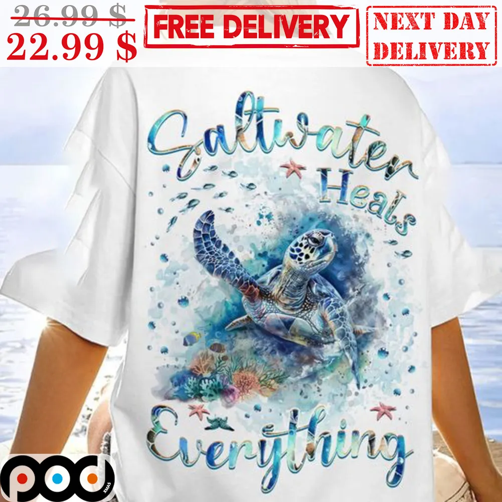 Turtle Saltwater Heals Everything Shirt