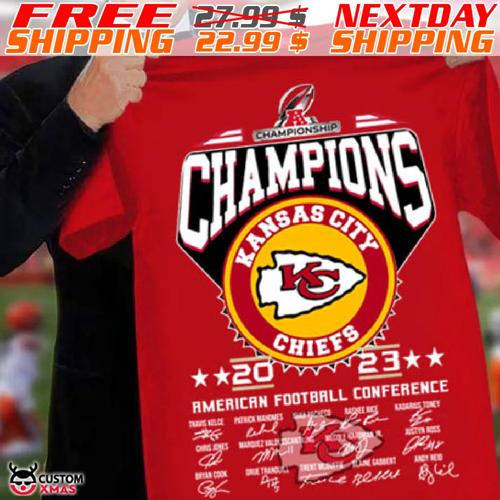 Kansas City Chiefs Champions 2023 American Football Conference Signture Shirt