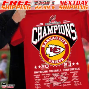 Kansas City Chiefs Champions 2023 American Football Conference Signture Shirt