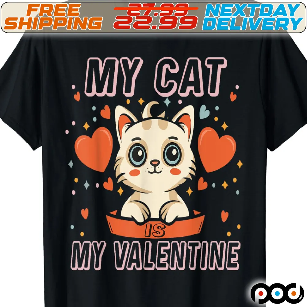 Heart My Cat My Valentine Shirt