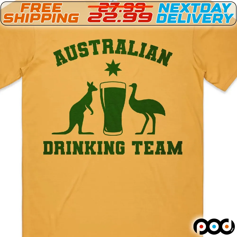 kangaroo Emu Australian Drinking Team Shirt