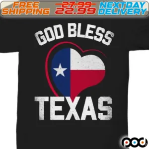 America Flag God Bless Texas Shirt